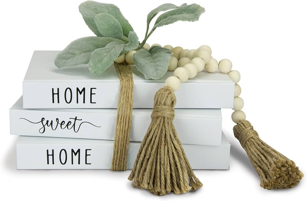 White Decorative Books for Home Decor, Farmhouse Decor, Faux Books for Decoration, Coffee Table B... | Amazon (US)