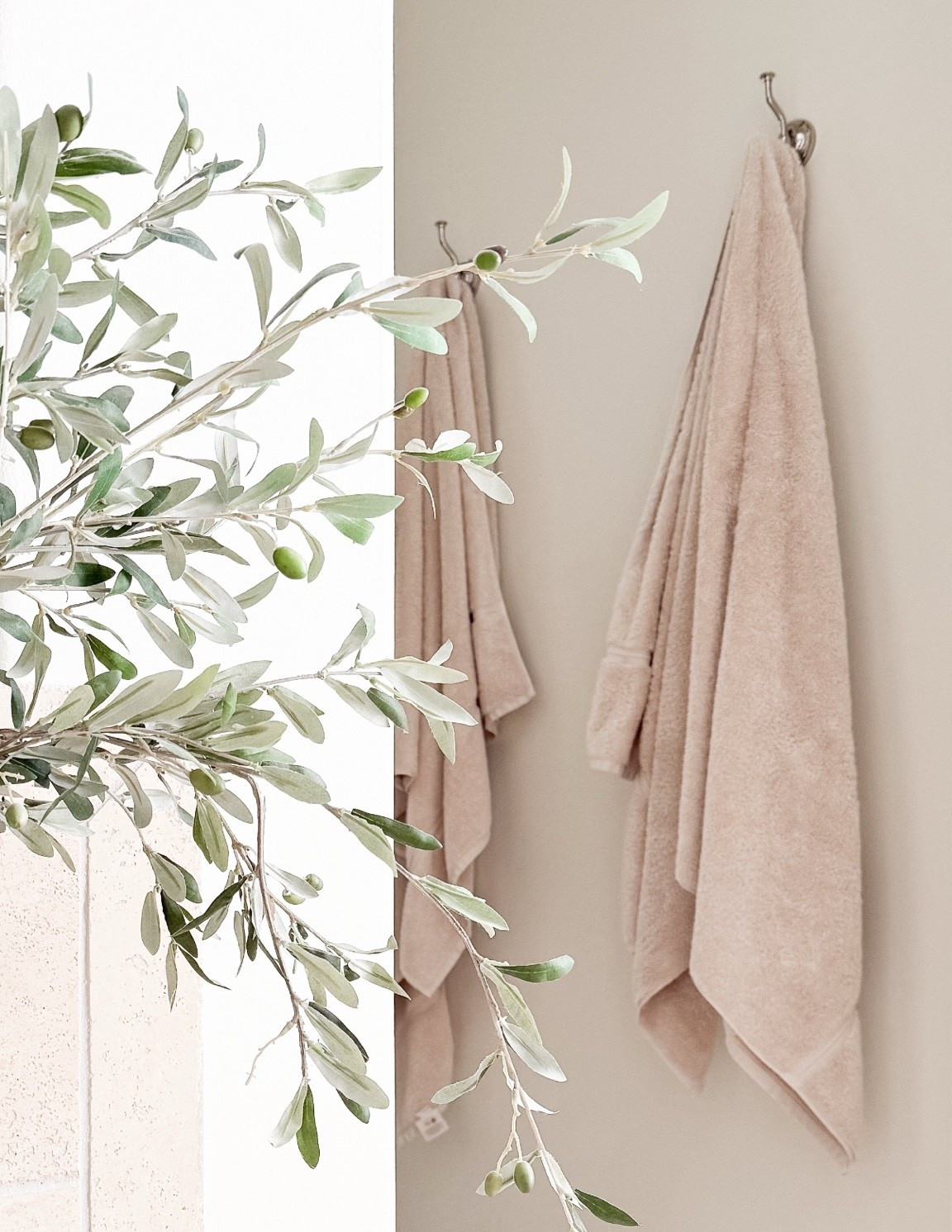 We have been loving these plush towels ($15) for years. I prefer them over expensive towels we have had in the past. So incredibly soft and absorbent. I like the almond color because I got tired of trying to keep white towels white.