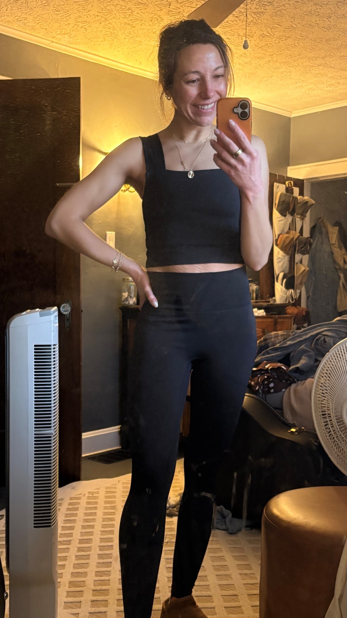 Love the fit of this work out tank! Built in bra
Sewn in cups
Wearing an XS in tank and leggings 
HIIT workout
Workout set
Matching set
Athleisure 

#LTKfitnessgoals #LTKselfcare #LTKmorningroutine