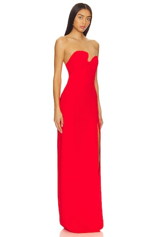 Amanda Uprichard X REVOLVE Strapless Puzzle Gown in Crimson from Revolve.com | Revolve Clothing (Global)