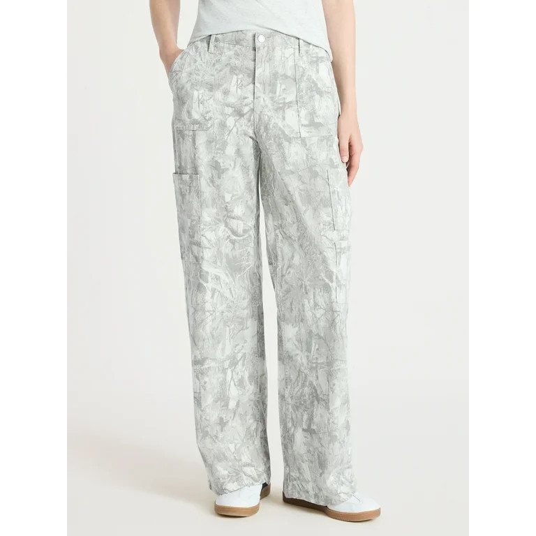 No Boundaries Cargo Wide Leg Jeans, 31.5" Inseam, Women's | Walmart (US)