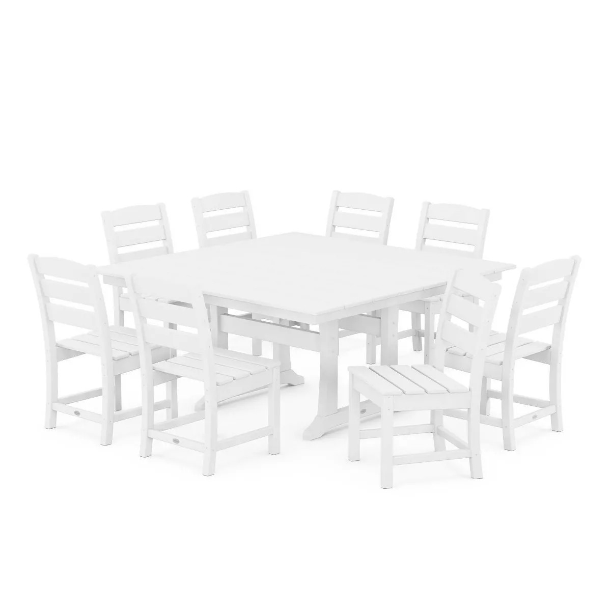 POLYWOOD 9pc Lakeside Farmhouse Trestle Outdoor Patio Dining Set | Target