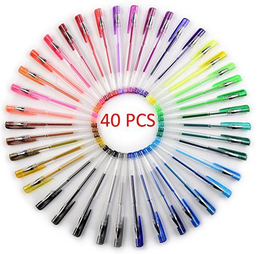 Everyday Essentials Gel Pens - Set of 40 Individual Colors with Barrel Case - Keep Your Pens Neat (4 | Amazon (US)