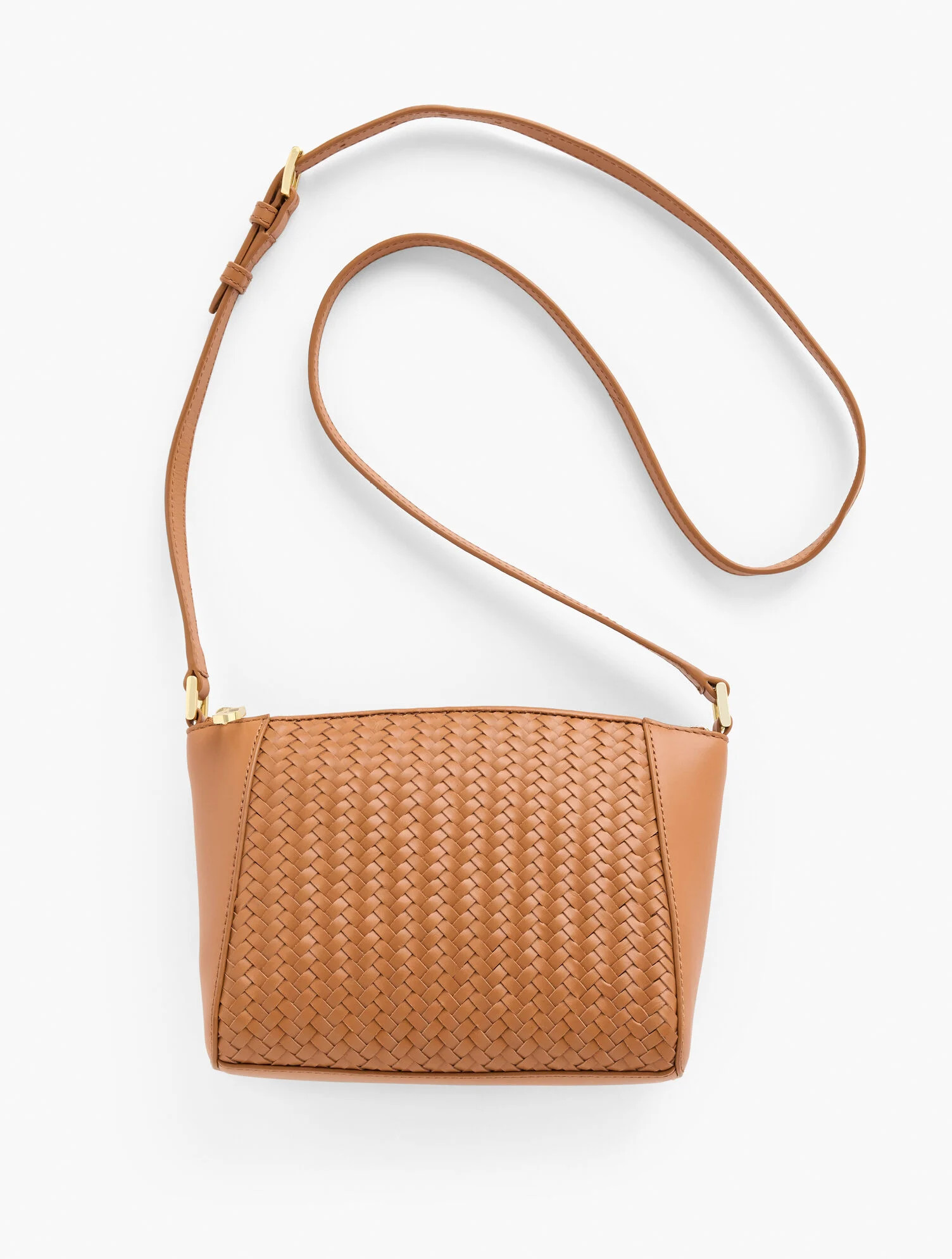 Woven Leather Crossbody Bag | Talbots