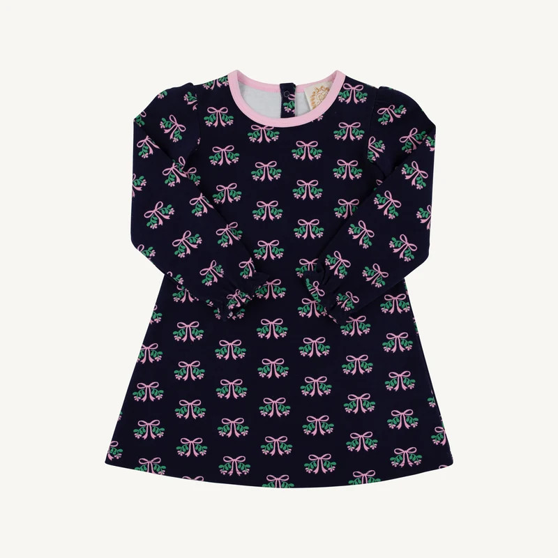 Sadie Sweatshirt Dress - Beloved Bows with Pier Party Pink | The Beaufort Bonnet Company