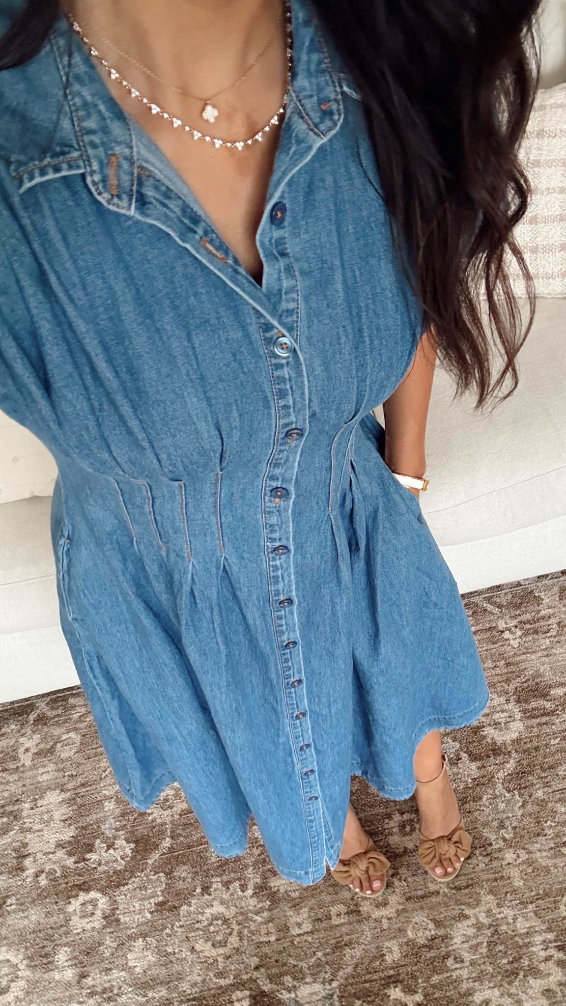 Walmart dress I love!! Only $27 and super comfortable, great quality material, and so flattering. Wearing an XS here ✨

#LTKHome #LTKootd #LTKgrwm