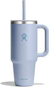Hydro Flask Travel Tumbler with Handle, Lid and Straw - Insulated Stainless Steel in 40 Oz Surf B... | Amazon (US)