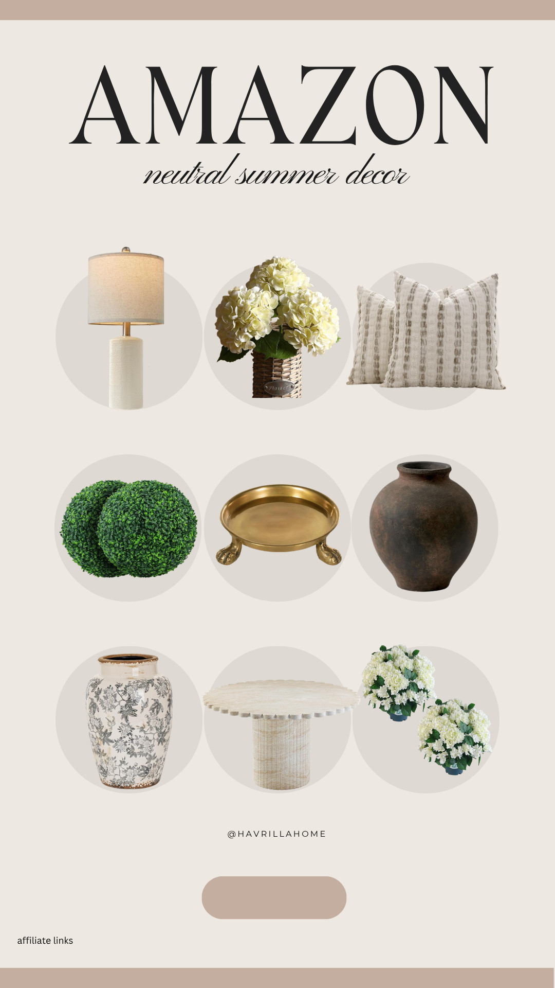 Amazon neutral summer decor, amazon home styling, beige and cream decor, hydrangea arrangement faux, textured throw pillows neutral, ceramic table lamp beige, decorative tray gold, rustic pottery vase, boxwood topiary decor, coffee table styling neutral, modern organic decor finds

#LTKHome