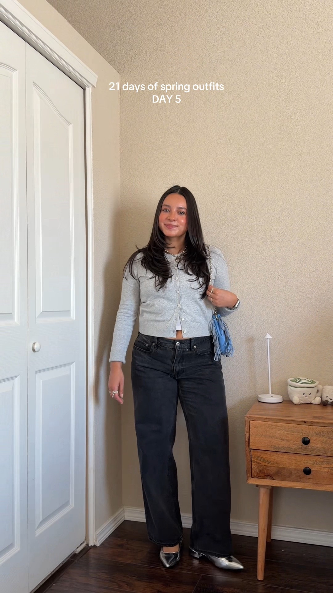 a pop of color🩵 — wearing tank in size x-small + cardi in size small + jeans in size 2/26s in curve love

#LTKPetite #LTKSeasonal #LTKootd