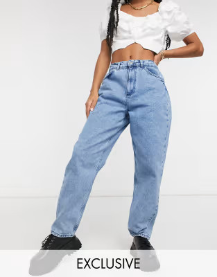 Reclaimed Vintage Inspired '92 relaxed mom jean in mid blue wash | ASOS (Global)