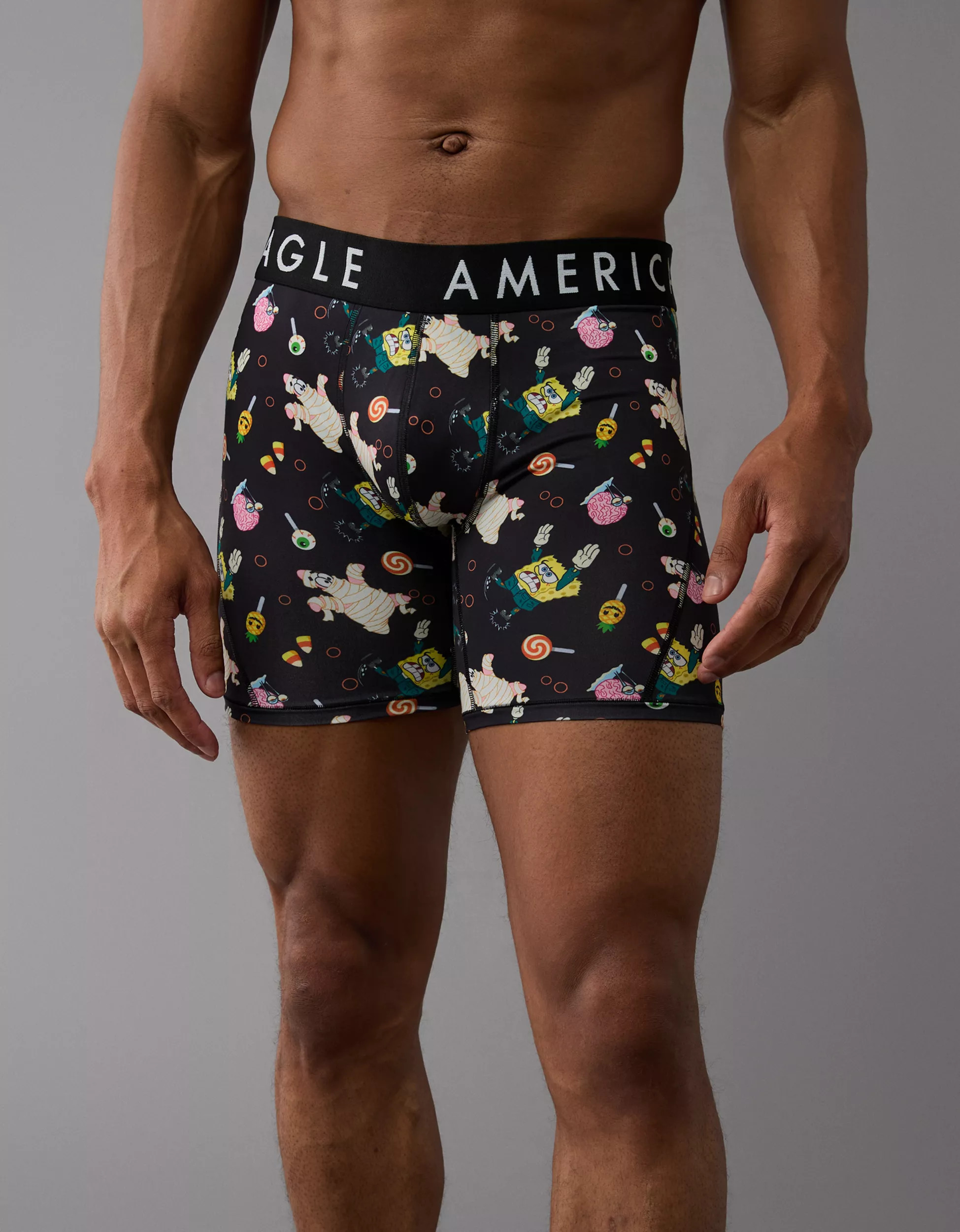 AEO Men's Spongebob 6" Flex Boxer Brief | American Eagle Outfitters (US & CA)