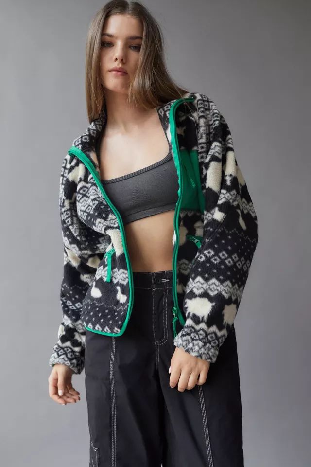 UO Stormi Zip-Up Fleece Jacket | Urban Outfitters (US and RoW)