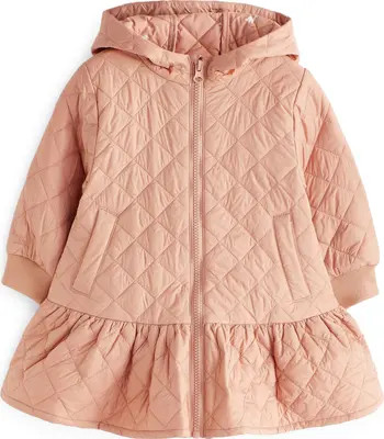 Kids' Hooded Quilted Skirted Jacket | Nordstrom