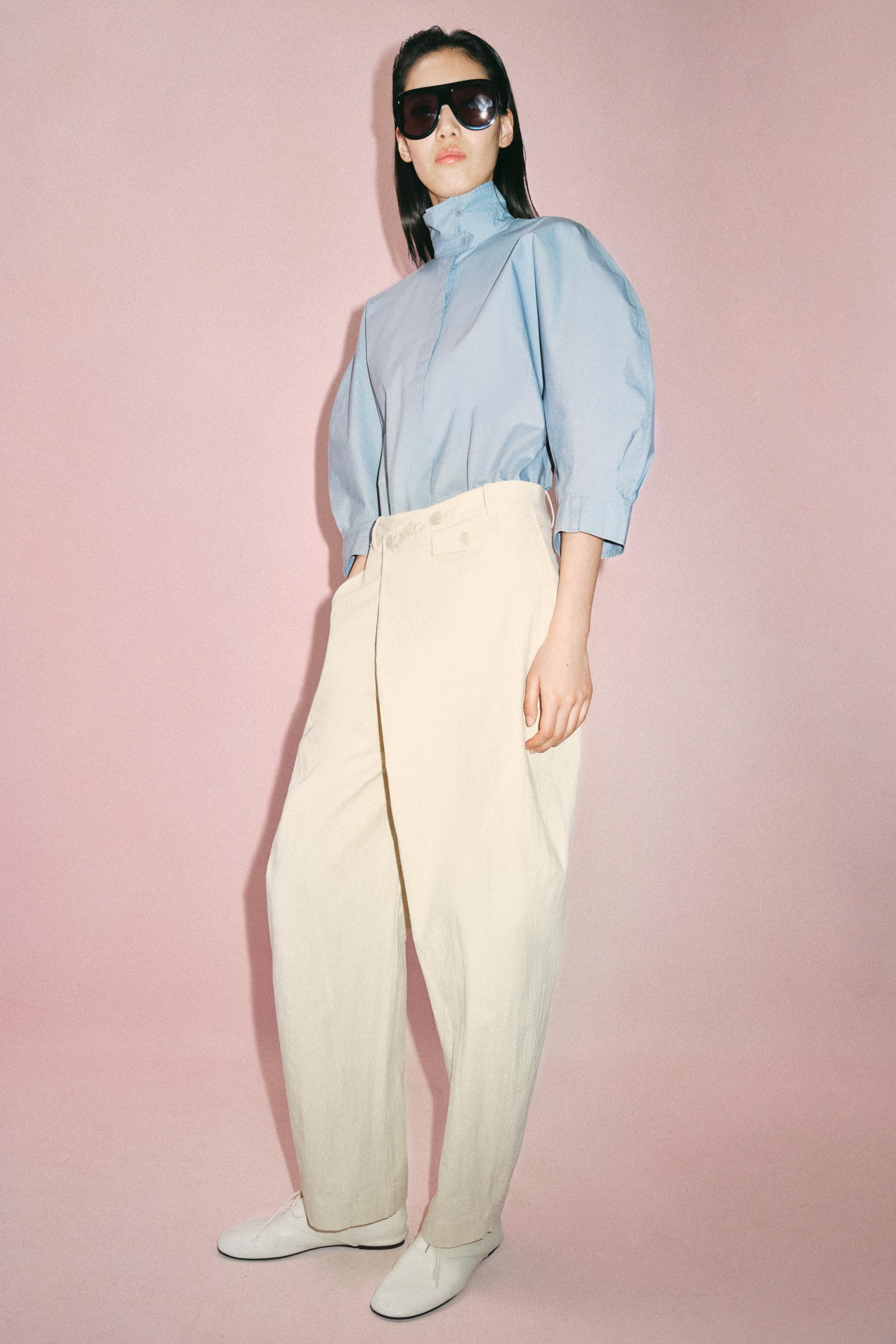 ZW COLLECTION WRAP BUTTON TROUSERS | Zara AU