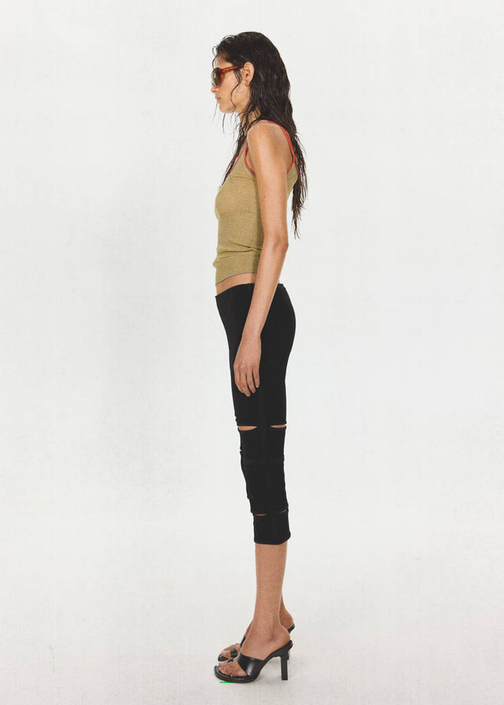 Pantalon capri ouvertures noir - Femme - M - MANGO | Mango EU