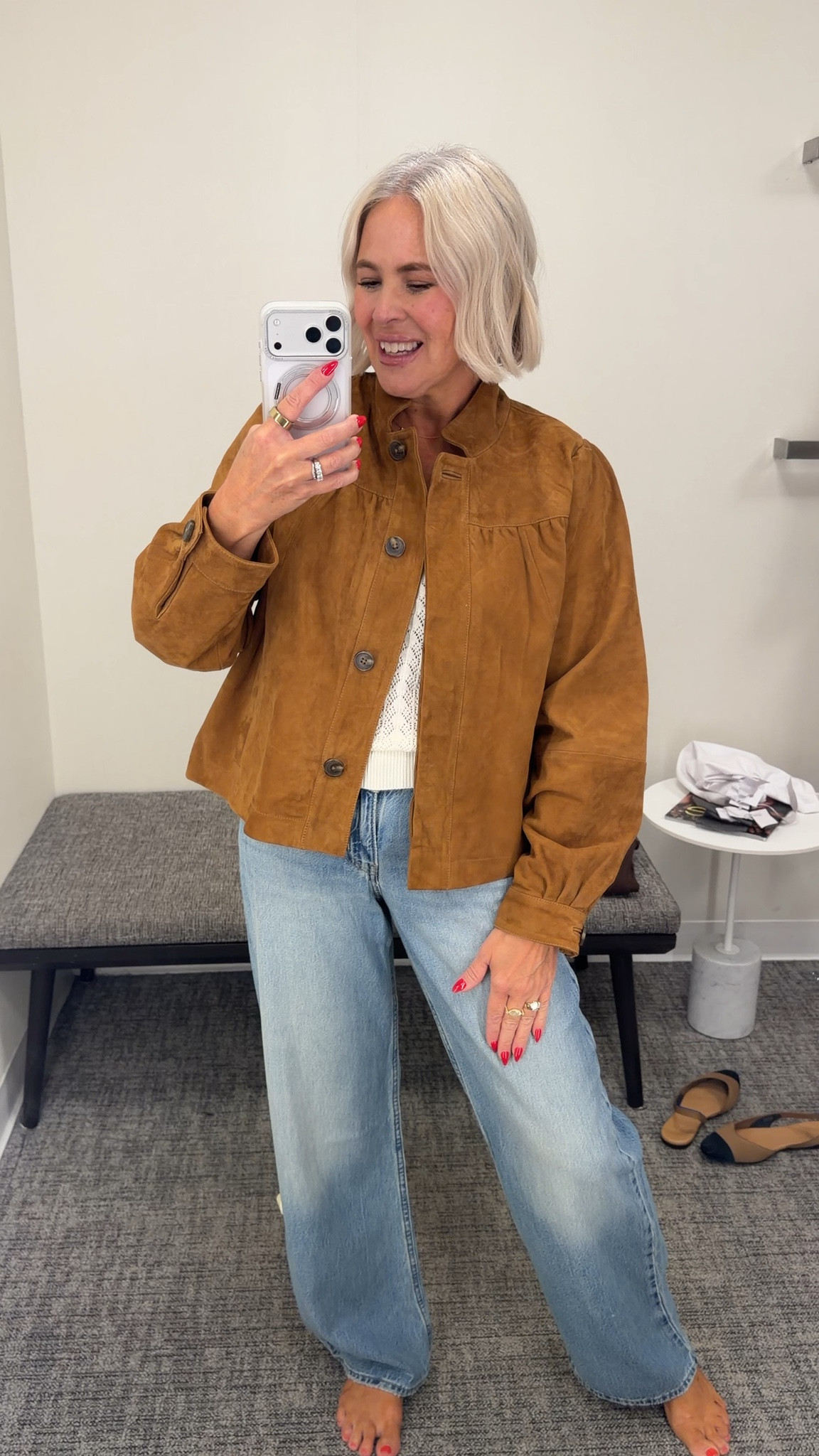 nordstrom fall outfit on sale, fall midsize, mom outfit, suede jacket, layers over 50 fashion, white tee, easy outfit, sweater, puff sleeve, casua, office outfit, tops jacket for fall, accessories, everyday out, chic style, fall flats, fall shoes, nsale, nordstrom, trench coat, denim, jeans, flats, fall fahsion

#LTKOver40 #LTKSaleAlert #LTKMidsize