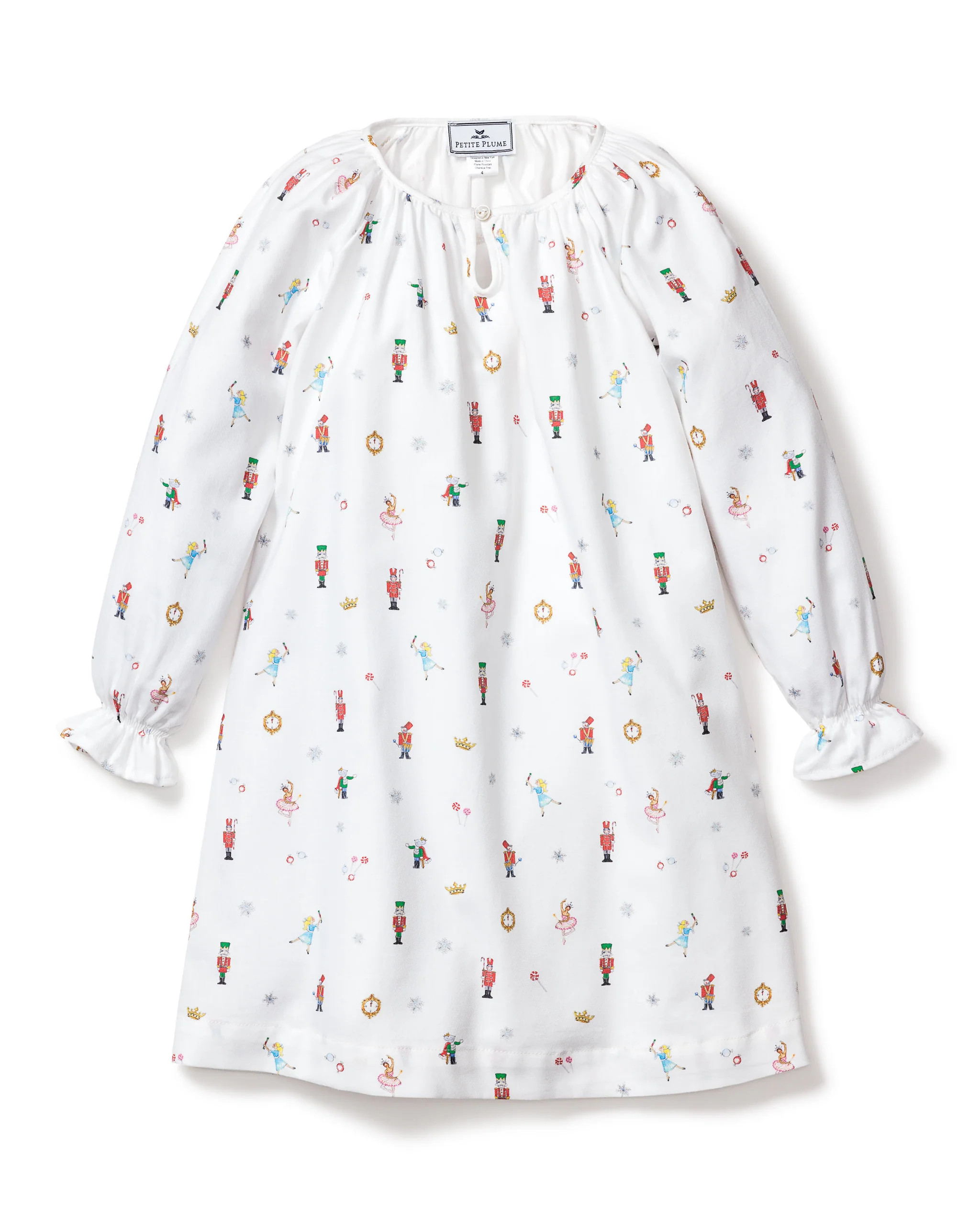 Girl's Twill Delphine Nightgown in A Night at the Nutcracker | Petite Plume