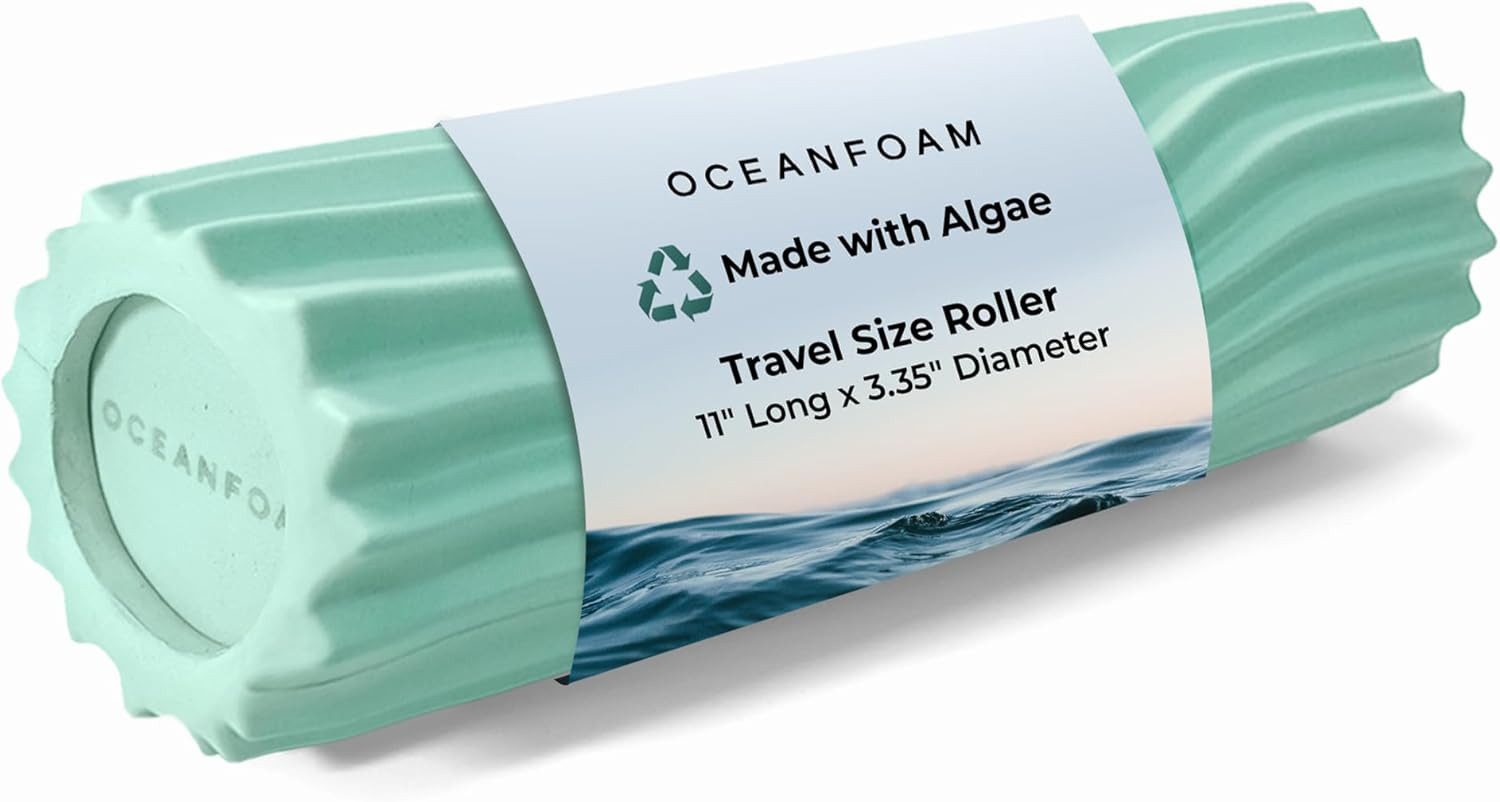 Oceanfoam Ripple Travel Foam Roller (11" x 3.35") Firm Mini Foam Roller for Physical Therapy, Dee... | Amazon (US)