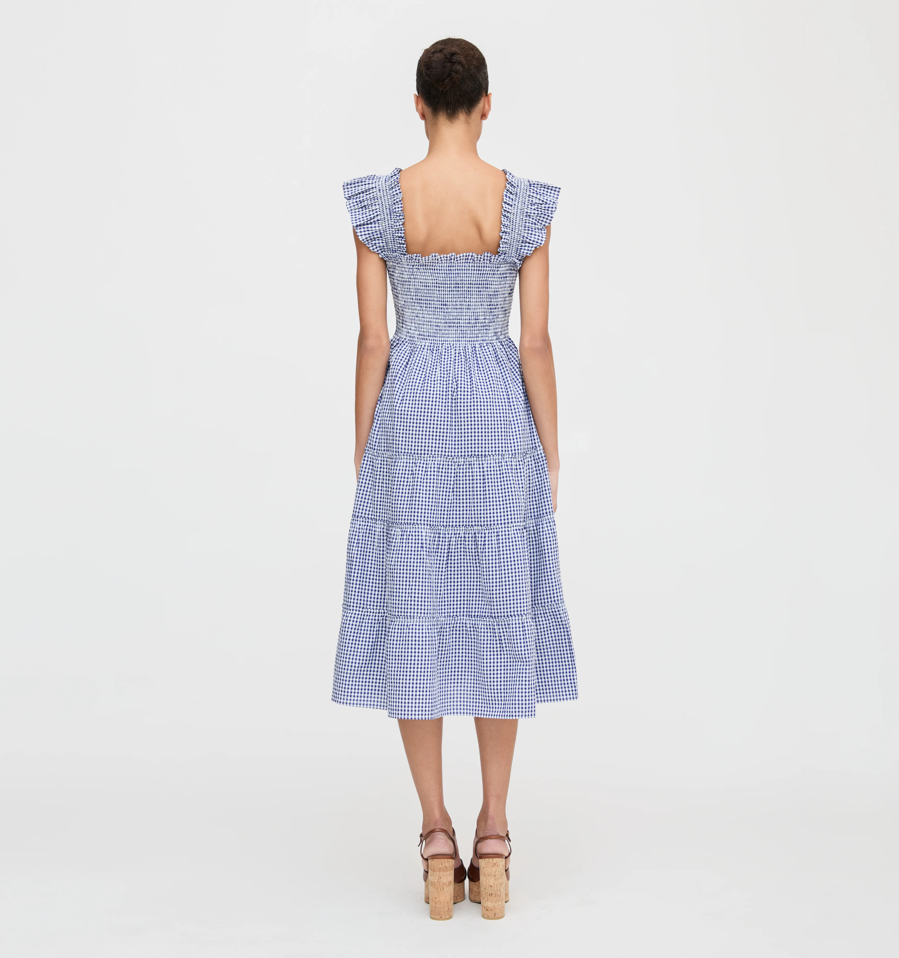 The Ellie Nap Dress - Navy Gingham | Hill House Home US