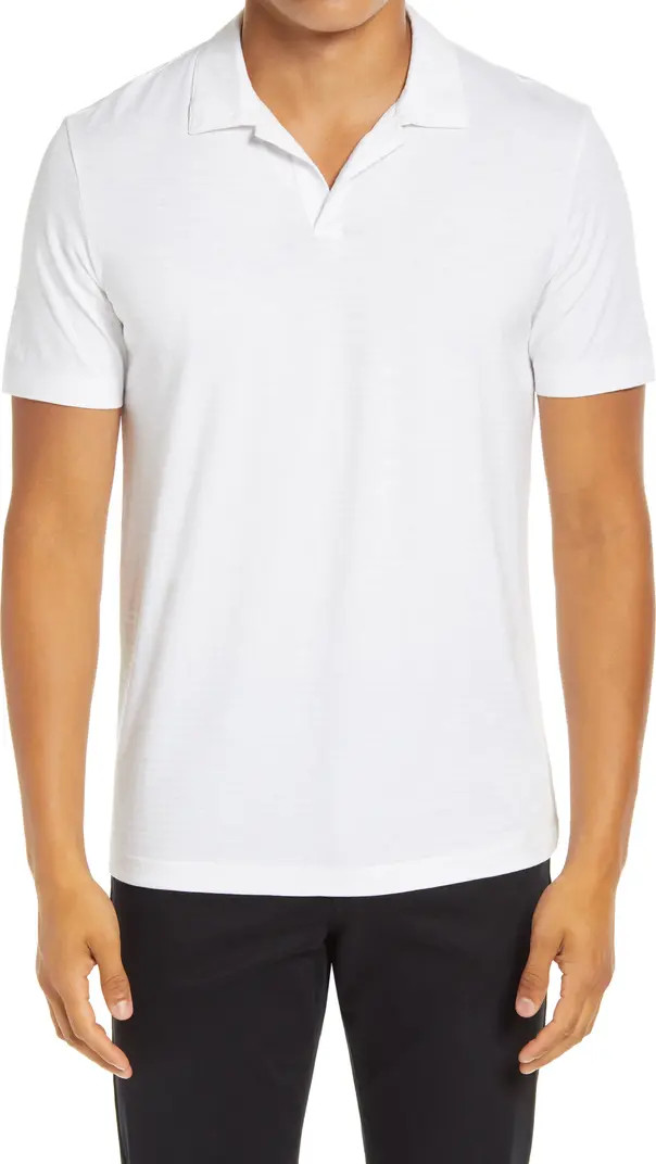 Theory Willem Flame Regular Fit Short Sleeve Slub Jersey Polo | Nordstrom | Nordstrom