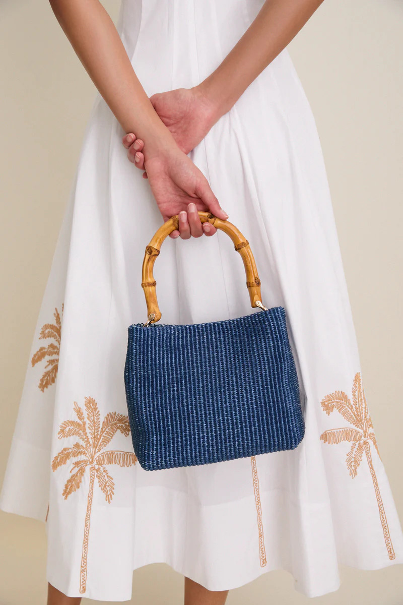 Navy Raffia Audrey Lady bag | Tuckernuck (US)