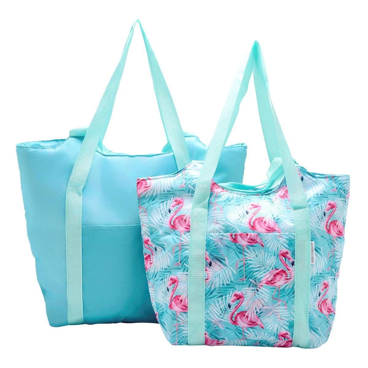 Improvements 2-piece Zippered Insulated Market Totes Set | HSN