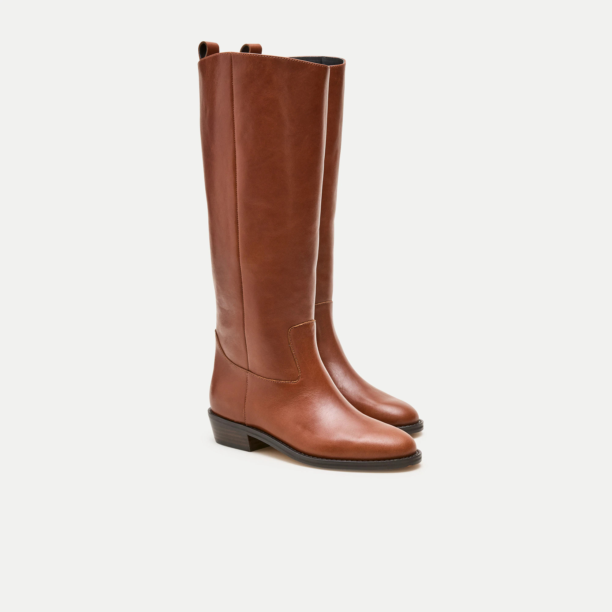 Knee-high riding boots in leather | J. Crew US