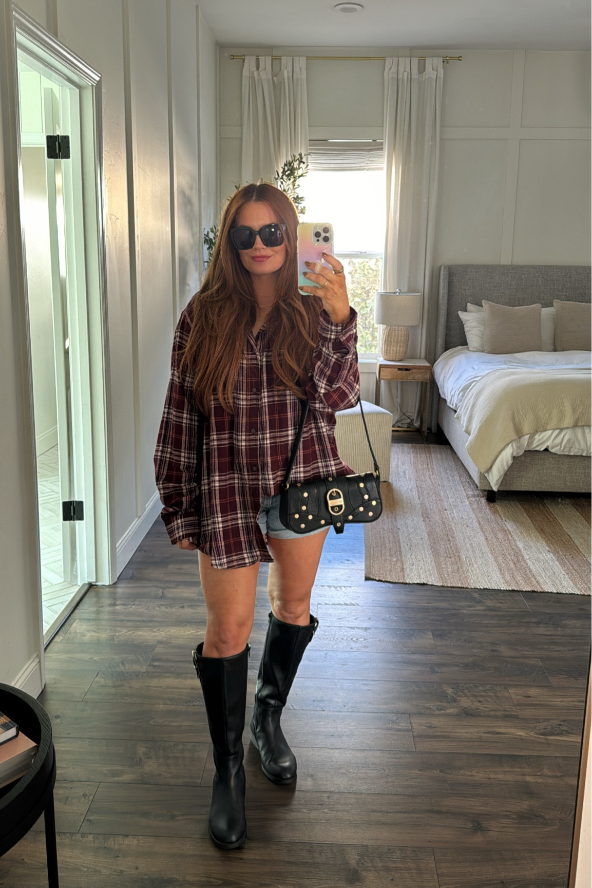 Okaaaay men’s flannels for the win!!! This cute flannel is from @walmartfashion and only $11.98! It comes in so many other colors too! These boots are another must have!! The perfect riding boot for less than $30! #WalmartPartner #WalmartFashion