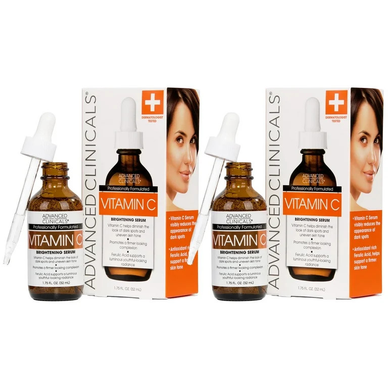 Advanced Clinicals Vitamin C Face Serum. Two 1.75 fl oz | Walmart (US)