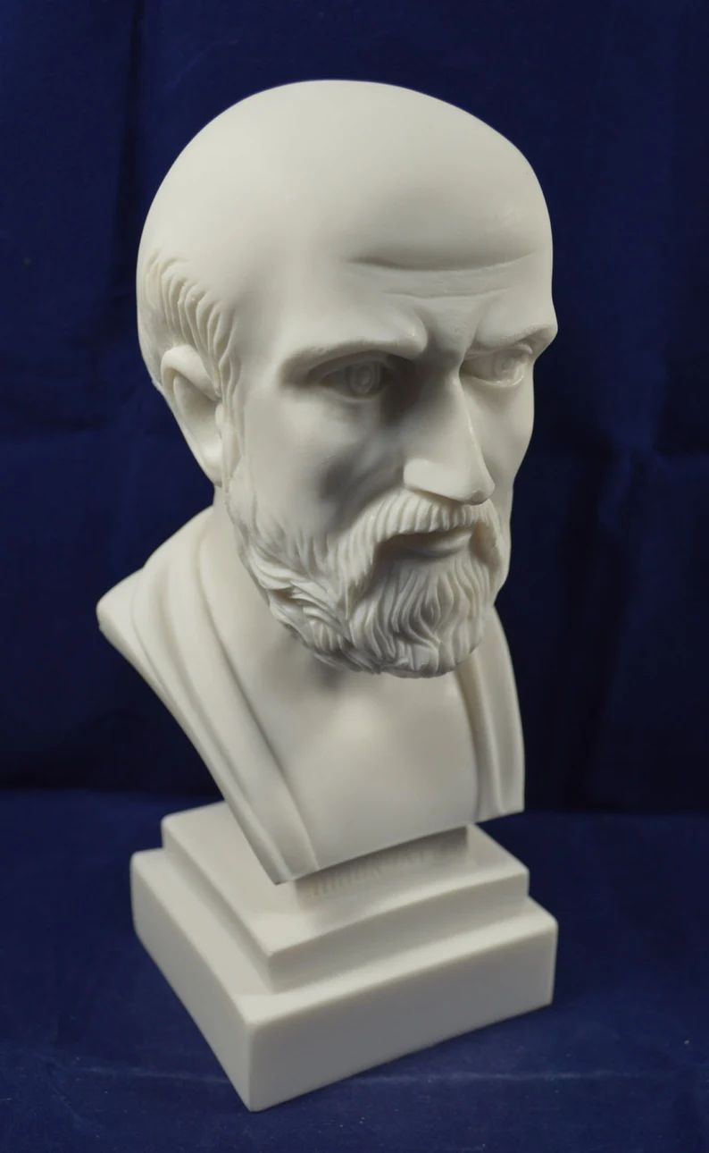 Hippocrates sculpture bust ancient Greek "Father of Modern Medicine" statue | Etsy (US)