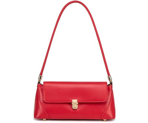 WSRYDJDL Shoulder Bags for Women Vintage Handbag Retro Classic Small Purse Cute Hobo Tote Handbag Mini Clutch Purse (bright red) | Amazon (US)