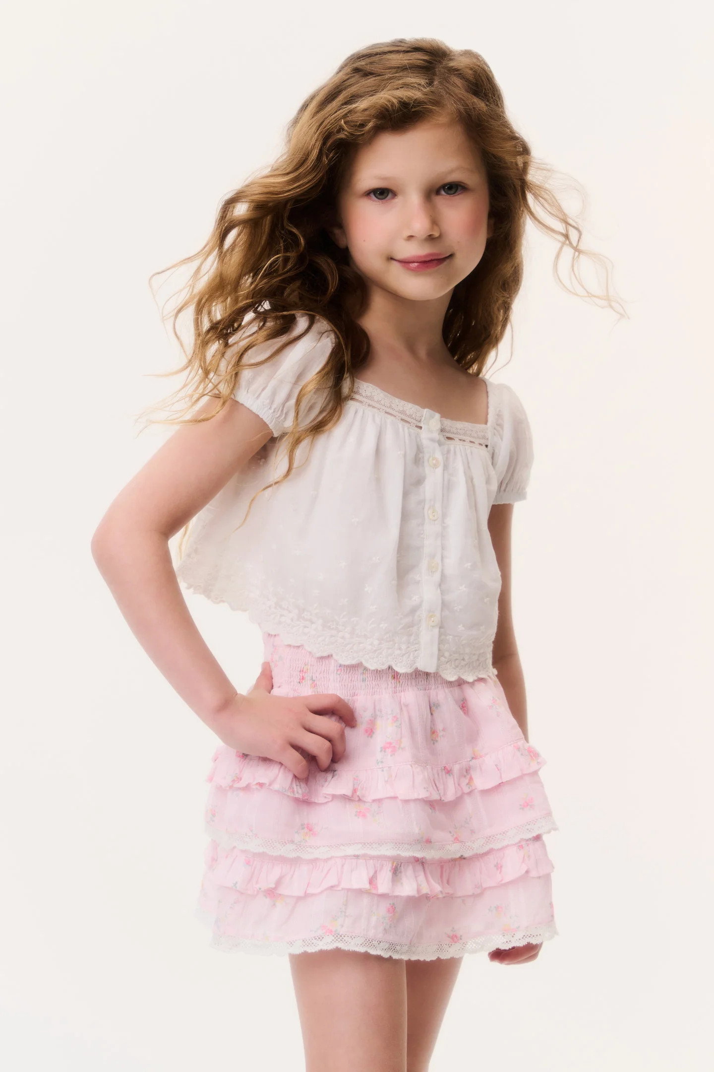 Azar Cotton Bandana Eyelet Mini Dress | LoveShackFancy
