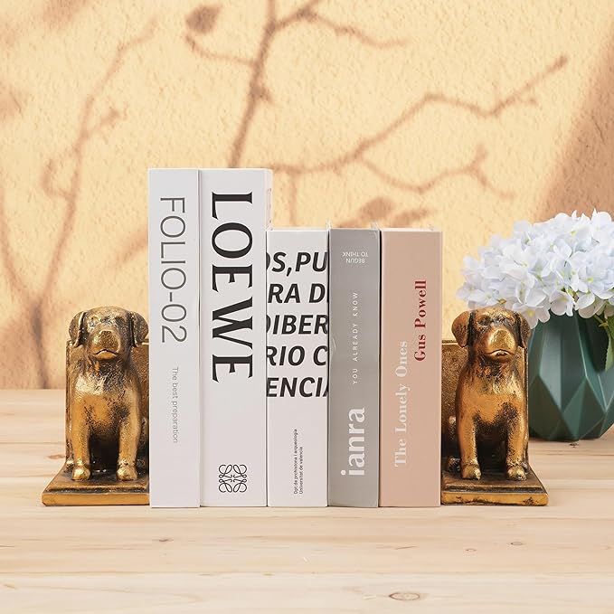 Book Ends for Shelves to Hold Books Heavy Duty,Decorative Bookend for Bookshelf Décor,Cute Anima... | Amazon (US)