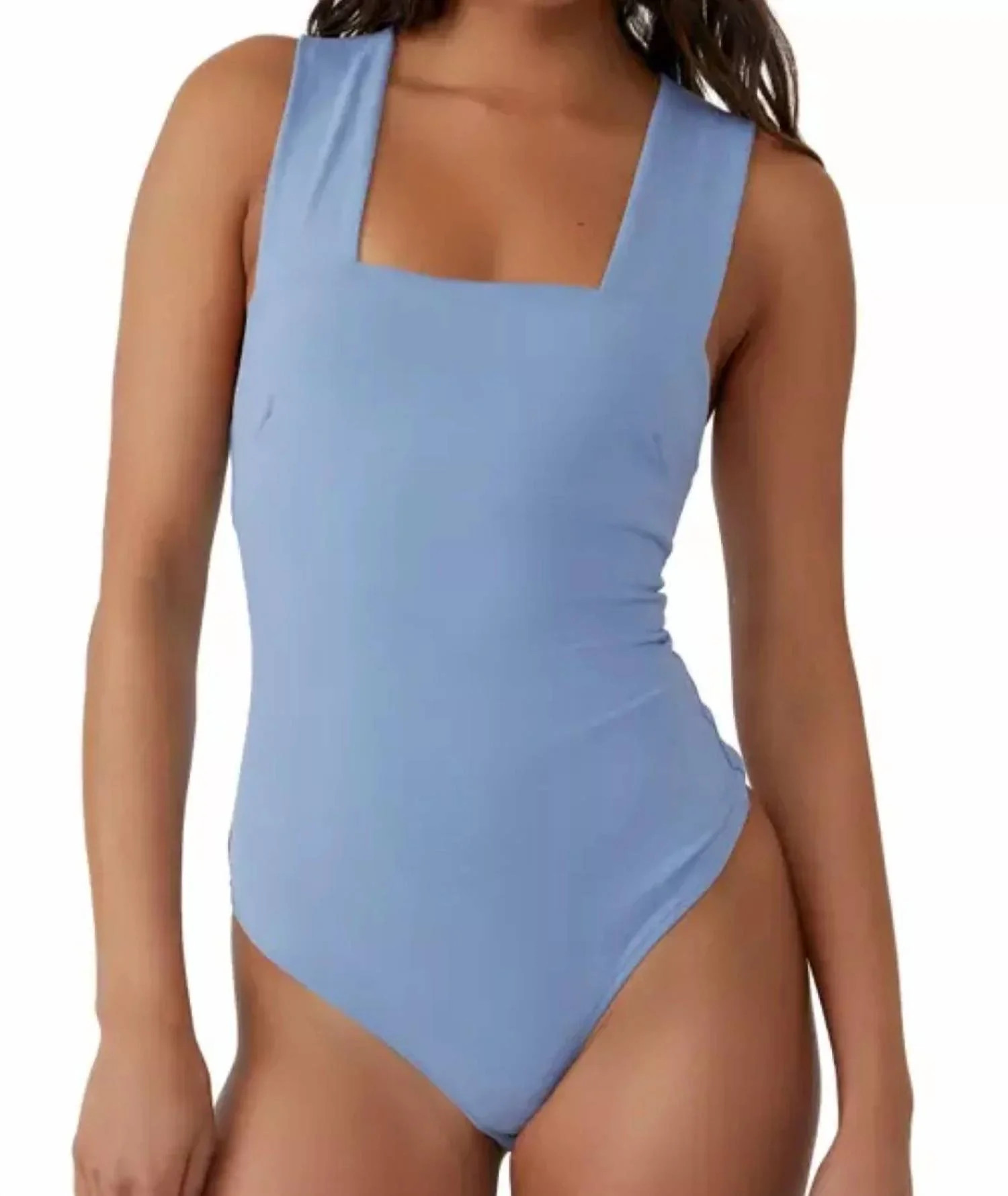 She's So Sleek Bodysuit In Blue | Shop Simon