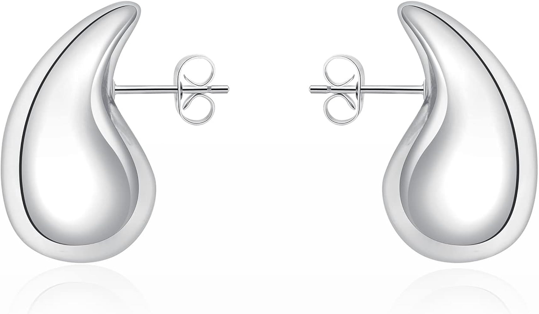 Tear Drop Earrings For Women, Chunky Gold Hoop Earring Lightweight Hollow Eardrop Trending Statem... | Amazon (US)