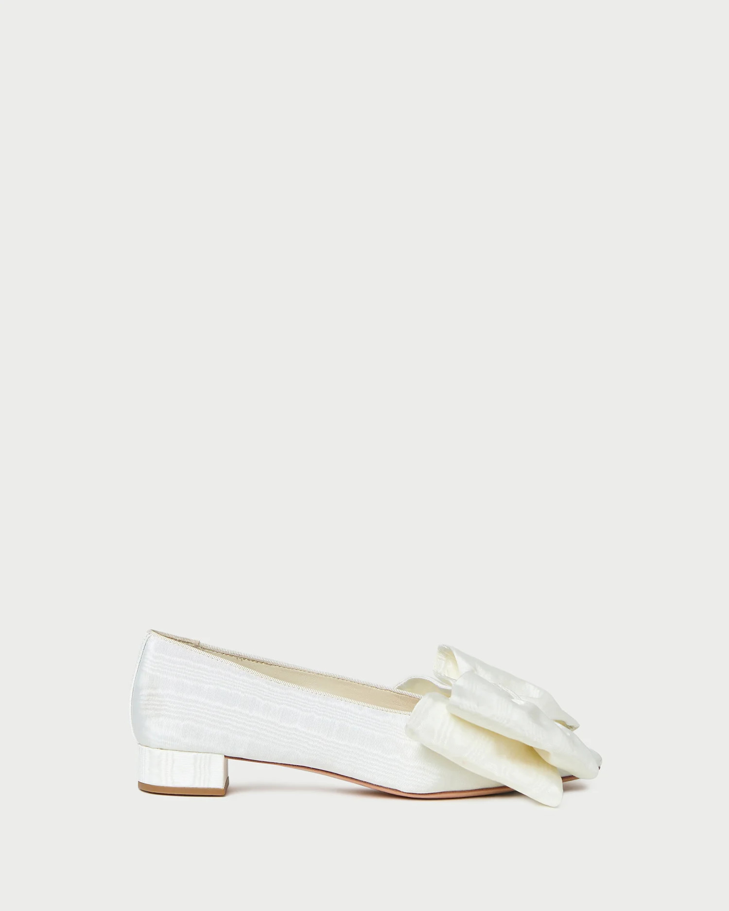 Noa Cream Moir\u00e9 Bow Flat | Loeffler Randall