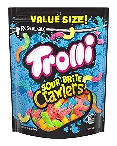 Trolli Sour Brite Crawlers Gummy Worms, 28.8 Ounce, Cherry, Lemon, Strawberry, Grape, Orange and ... | Amazon (US)