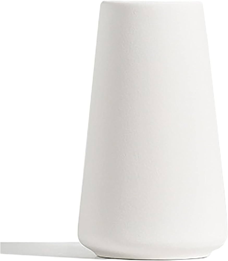 Hirdborte White Ceramic Vase for Home Decor Flower Vase Modern Vase Table Centerpiece Decor (Smal... | Amazon (CA)