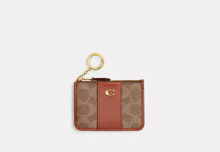 Essential Mini Id Card Case In Signature Canvas | Coach (US)