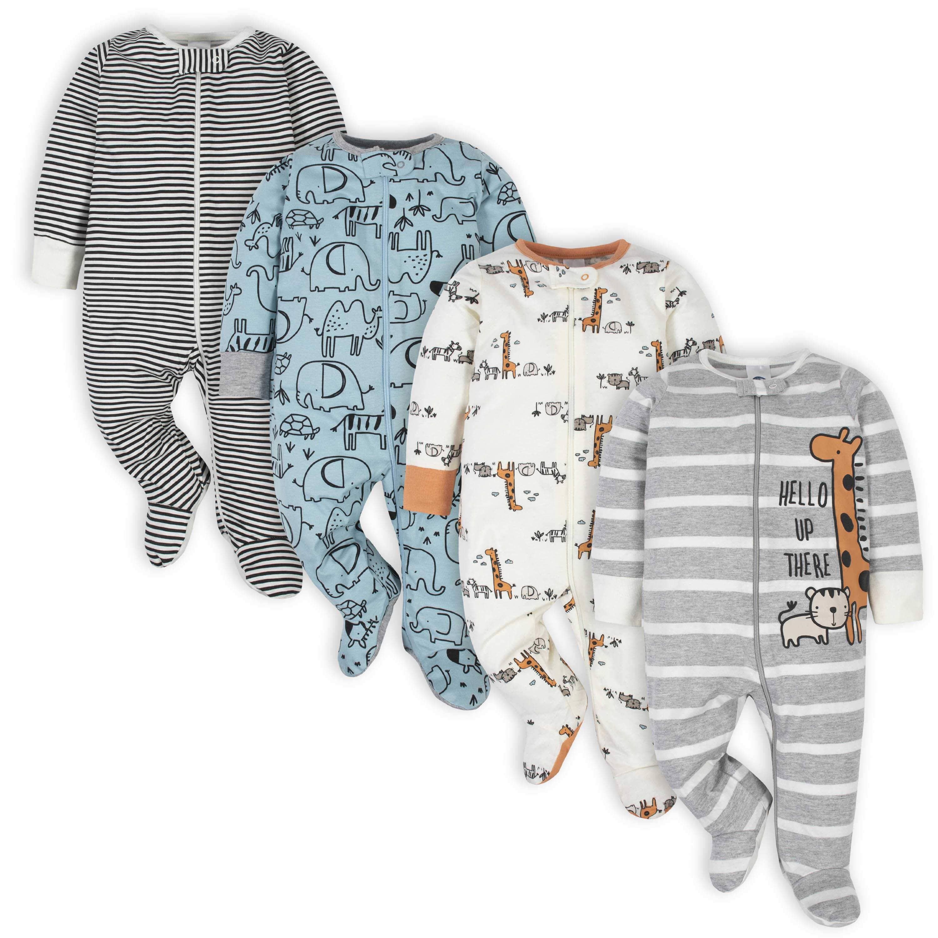 Gerber® 4-Pack Baby Boys Jungle Sleep N' Plays | Gerber Childrenswear