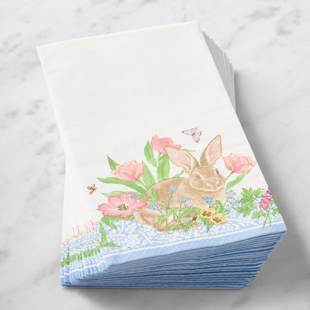 Garden Flowers Paper Guest Towels, Set of 16 | Williams-Sonoma