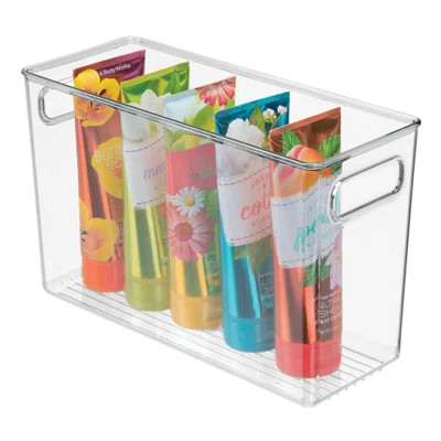 iDesign Linus BPA-Free Plastic Deep Kitchen Storage Bin with Handles - 12" x 5" x 7.75", Clear | Wayfair North America