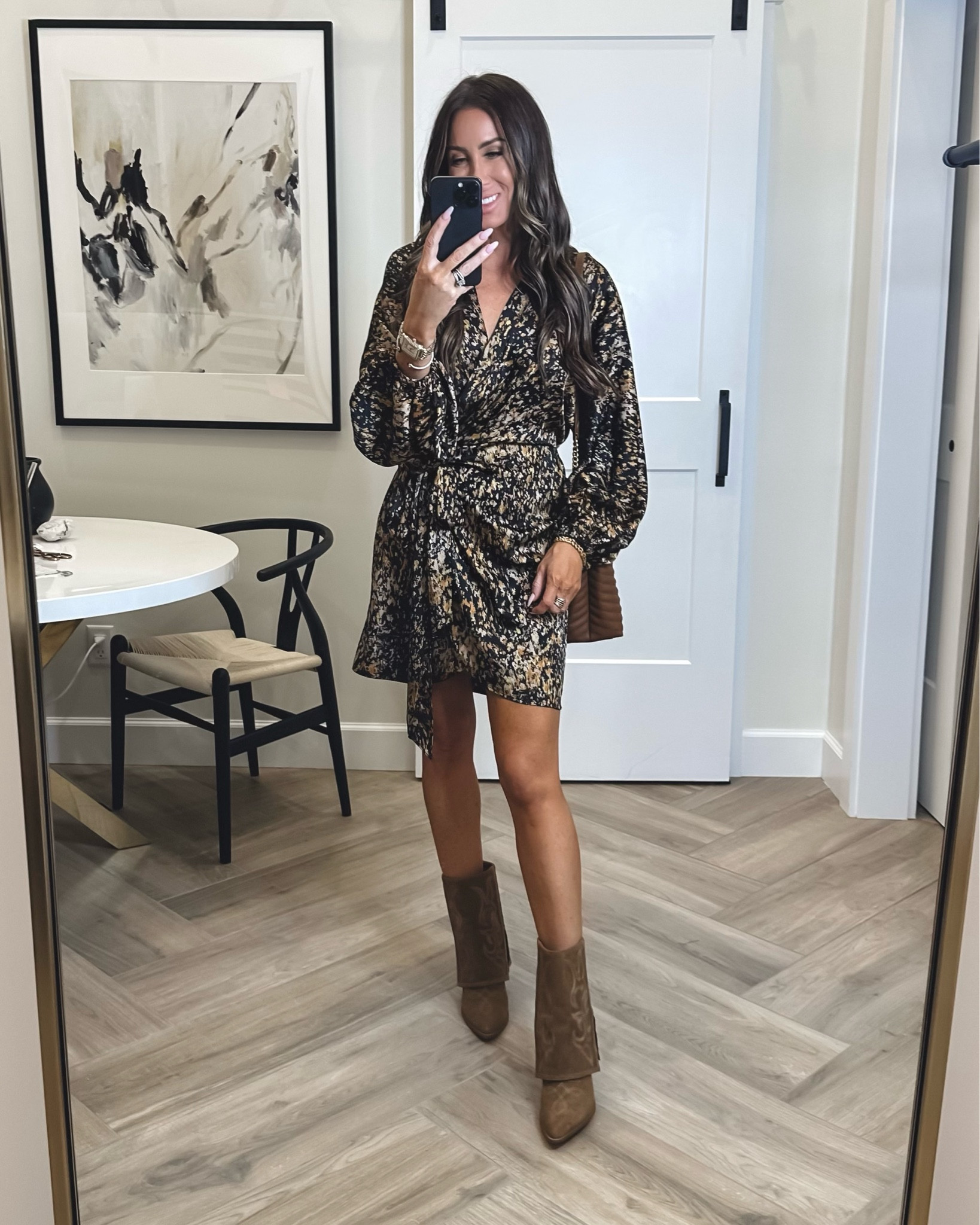 My favorite dress from nsale sZ med 
Fav Steve Madden boot tts Rebecca minkoff bag 
#ltkfind

#LTKxNSale #LTKsalealert #LTKstyletip