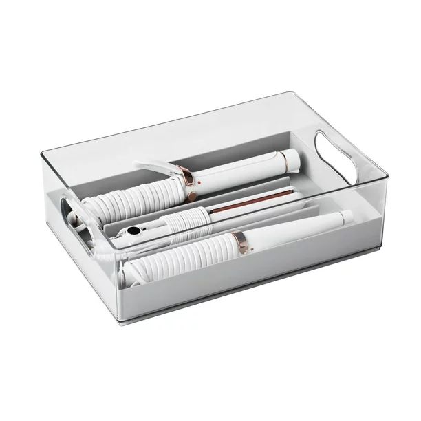 The Home Edit Hair Tool Bin with Silicone Insert, Clear Plastic Storage Bin - Walmart.com | Walmart (US)