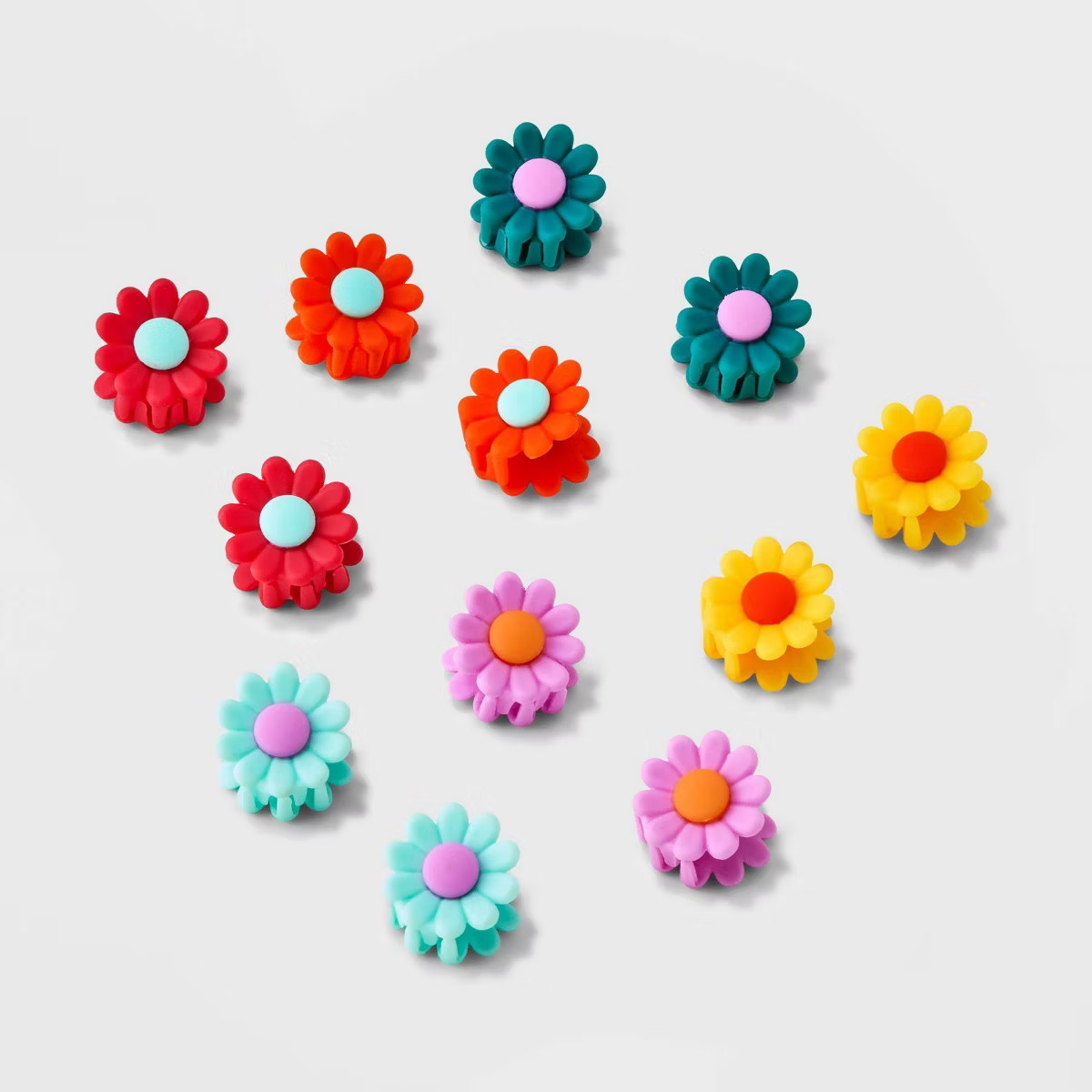 Girls' 12pk Matte Flower Claw Clips - art class™ | Target