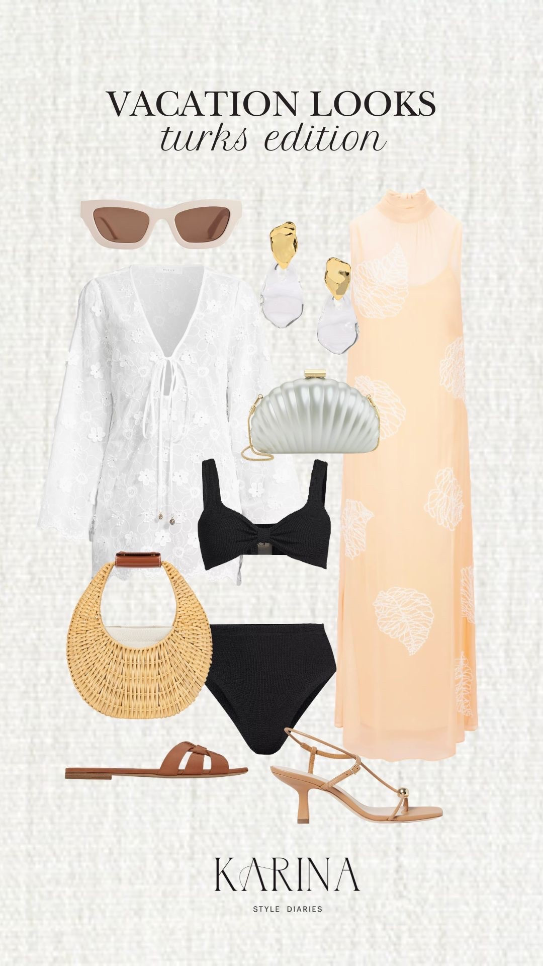 Packing for an upcoming trip? These beach vacation outfit ideas should make your wish list! The mix of materials and colors here (even the neutral combos) will give your looks lots of dimension. You all know I’m obsessed with Hunza G swimwear, so I had to include one of the swimsuits I’m eyeing! Also, don’t be afraid to play around with your accessories — even if you’re just lounging poolside. 

#LTKStyleTip #LTKFindsUnder100 #LTKSwim