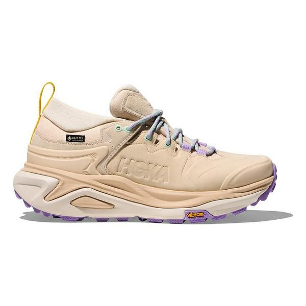 Women's HOKA Kaha 3 Low Hiking Shoes 7.5 Regular Vanilla / Mint Fluorite | Scheels Sports