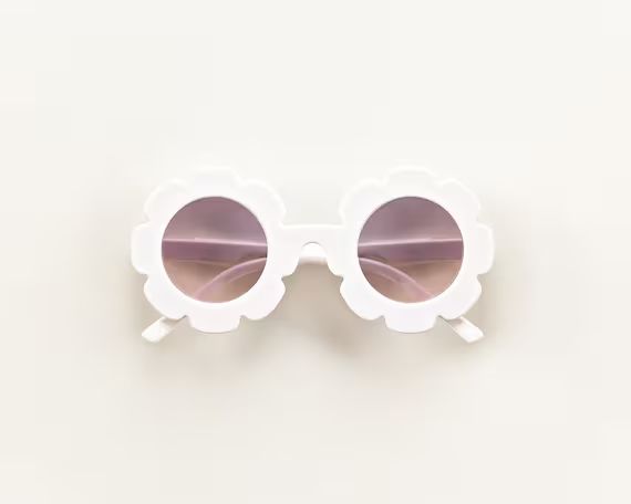 Baby Flower Sunglasses Retro Baby White Sunnies Toddler | Etsy | Etsy (US)