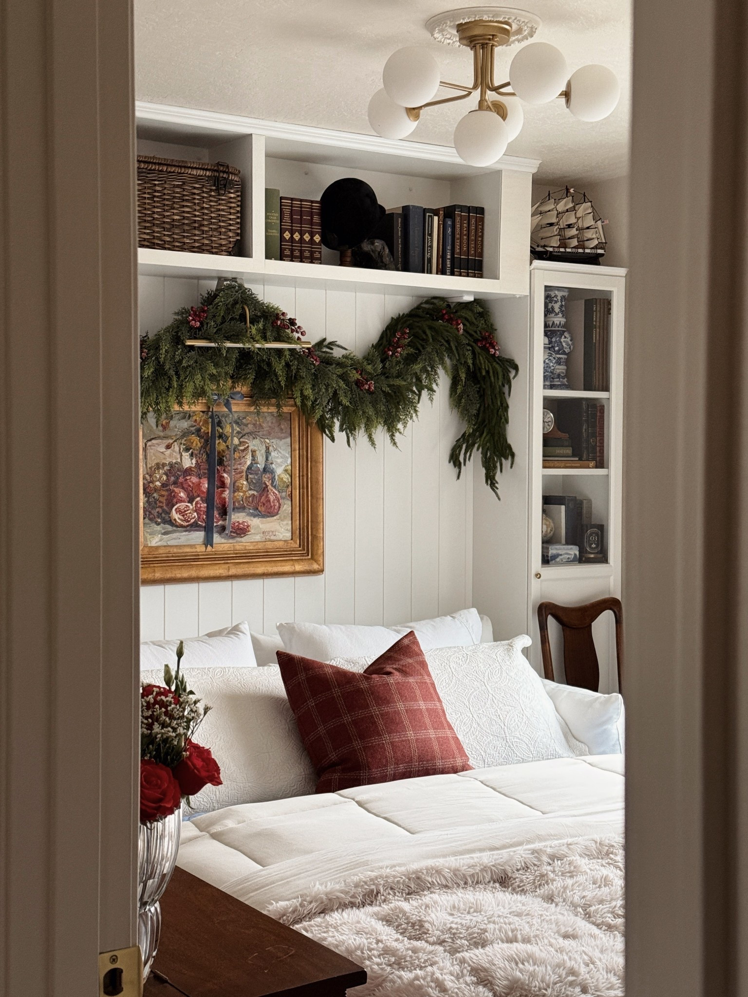 Ikea is now on LTK! In our guest room we used three standard size Billy bookcases and added two half/glass oxberg doors.

The sleeper sofa has been amazing, highly recommend. I do suggest adding a mattress topper so I’ve linked the one we have.

#LTKHome #LTKHoliday