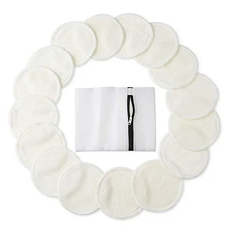 PHOGARY Reusable Cotton Rounds(16 Pack) 3.15 inch Organic Cotton Pads Makeup Remover Pads (16 Pack)  | Walmart (US)